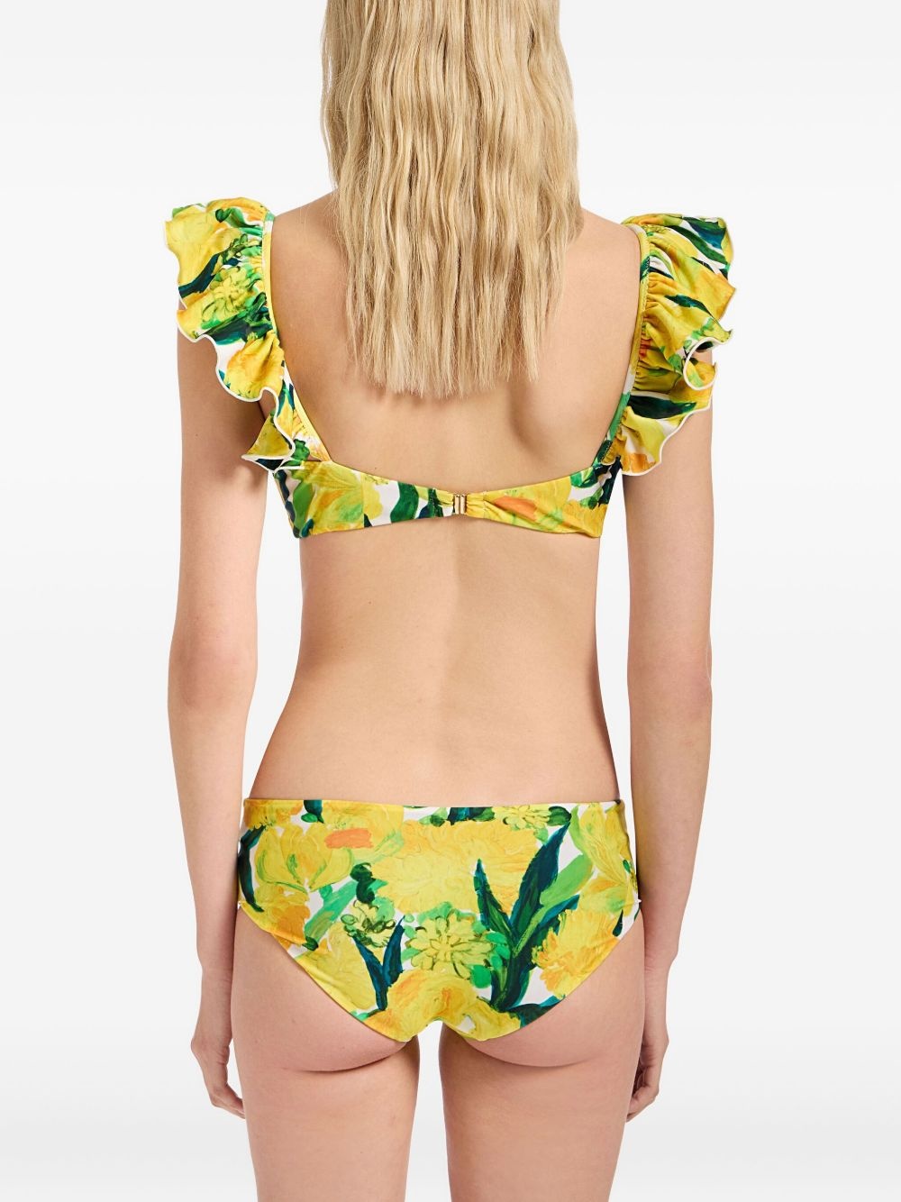 ruffled floral bikini top - 3