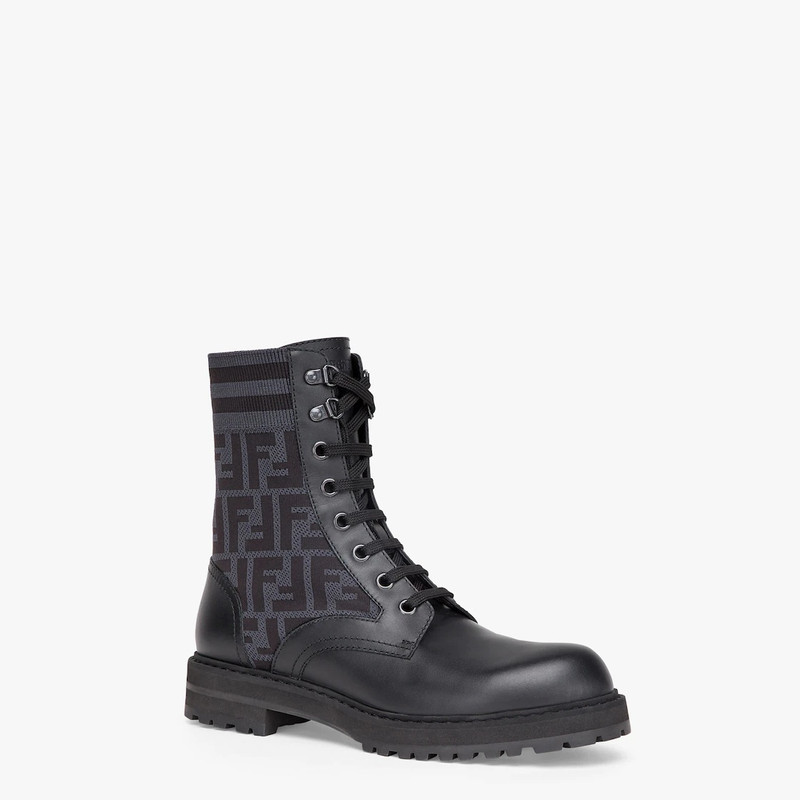 Black leather biker boots 2