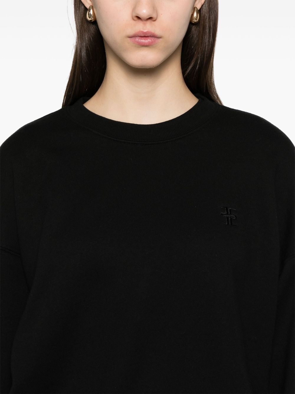 embroidered-logo sweatshirt - 5