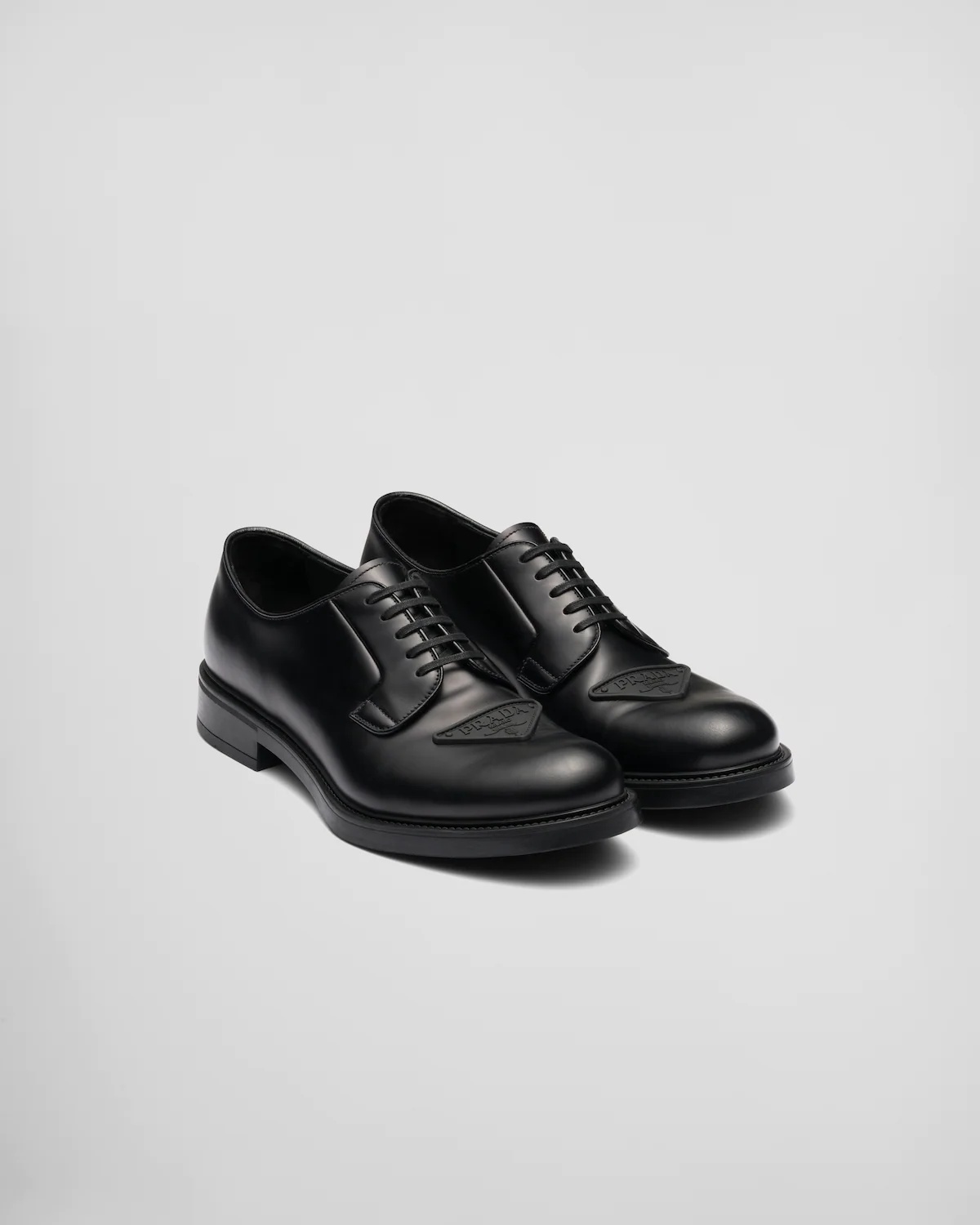 Brushed leather derby shoes - 2