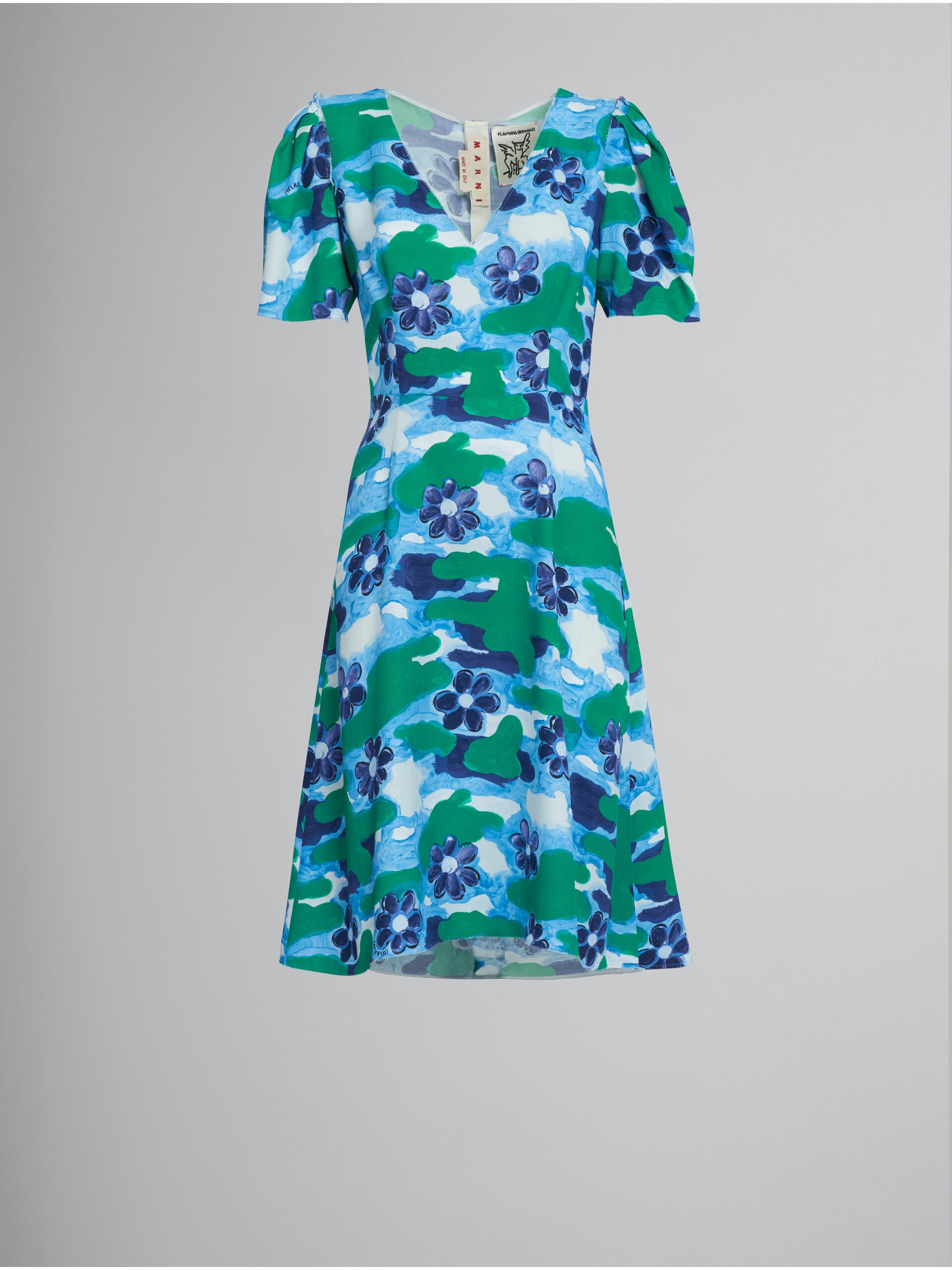 PRINTED CADY DRESS - 1