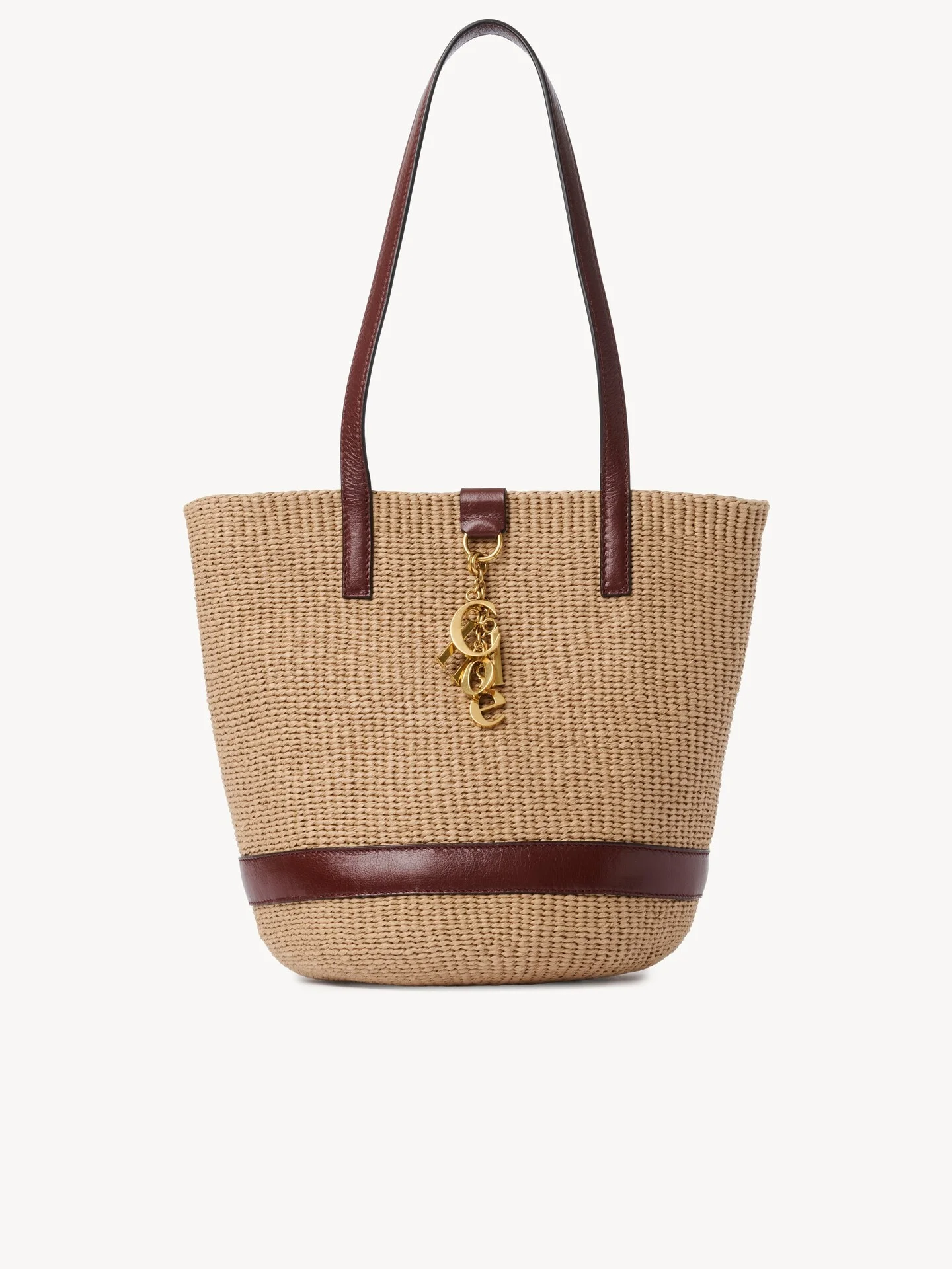 CHLOÉ CHARMS BASKET BAG IN NATURAL FIBERS - 1