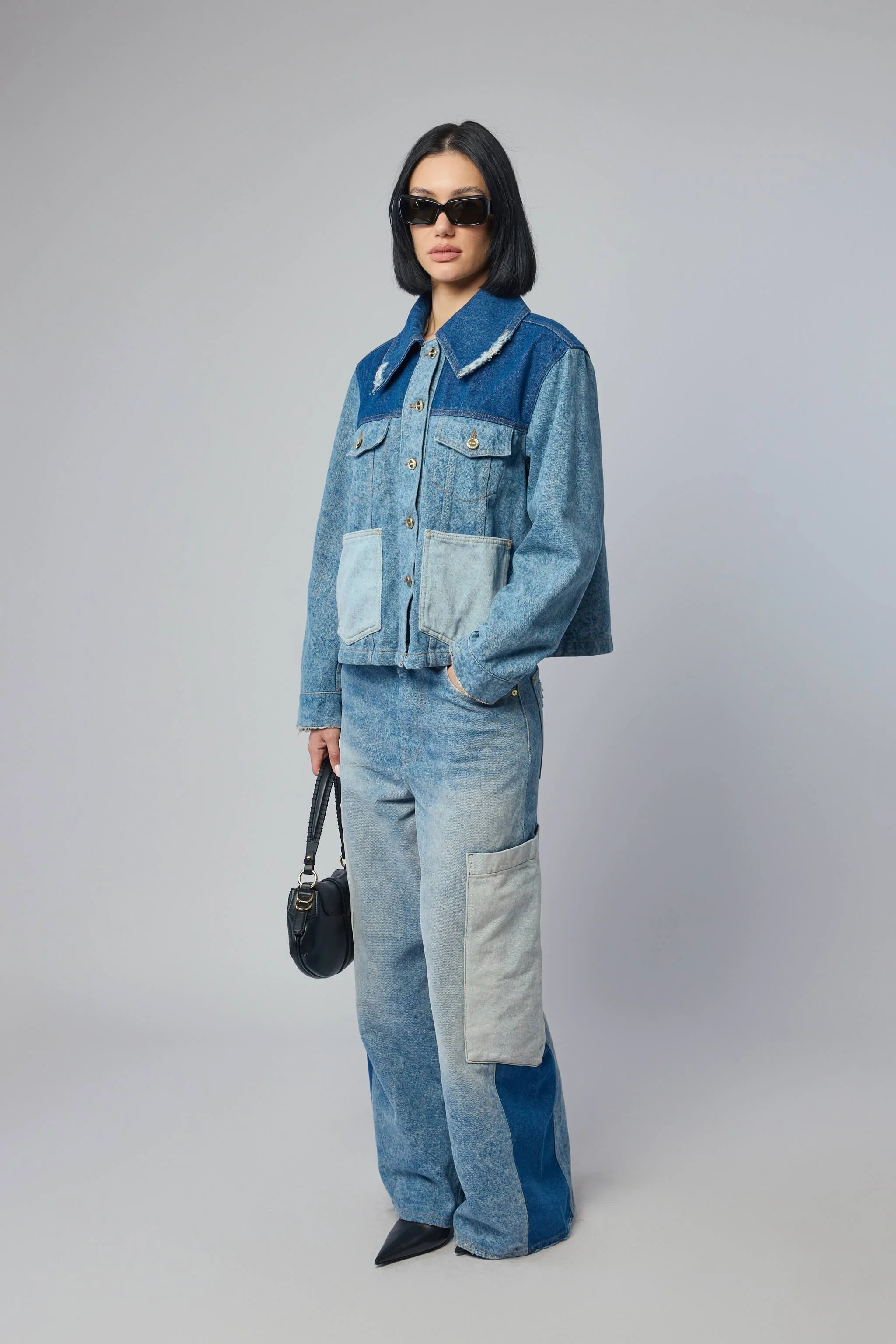 Vintage Patchwork Denim Jacket - 1