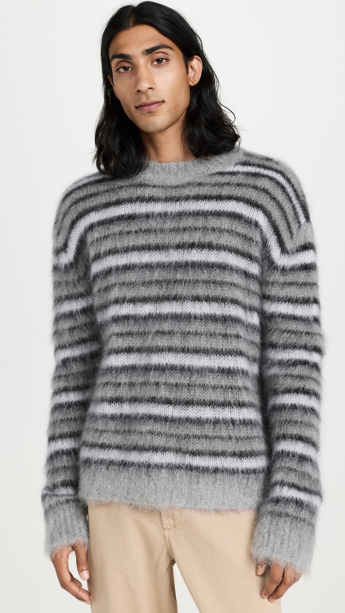 Striped Mohair Sweater - 1