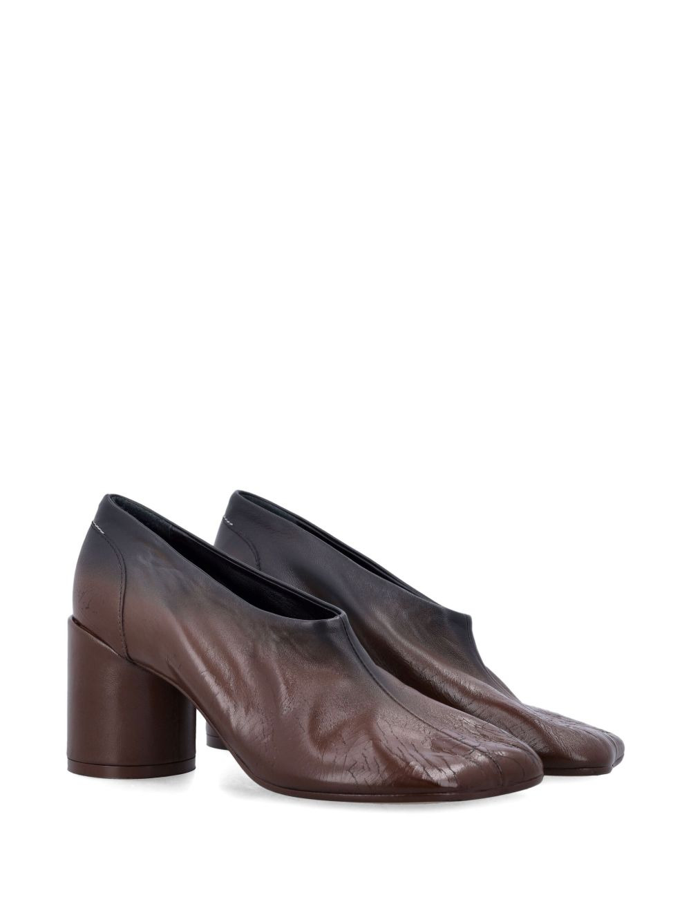 70mm Anatomic leather block-heel pumps - 2