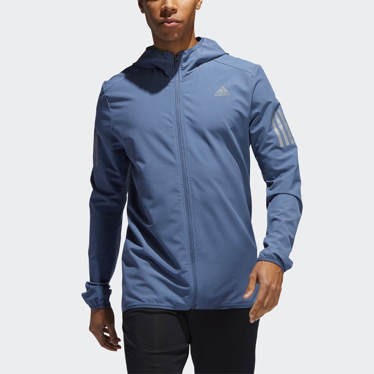 adidas Running Sports Hooded Jacket Blue DQ2539 - 3