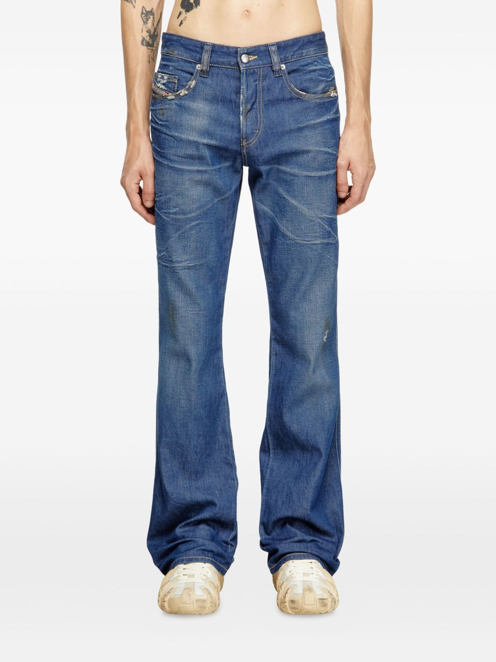 embroidered bootcut jeans - 3