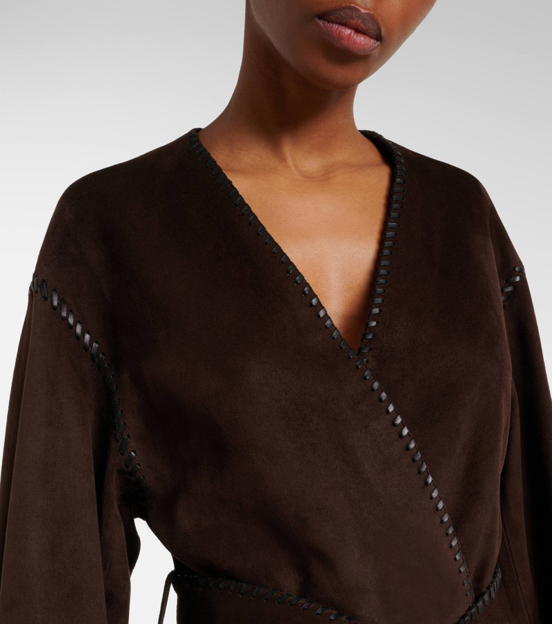 Anika suede wrap coat 3