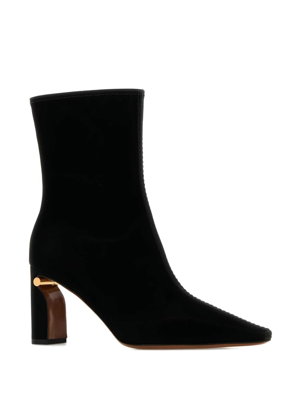 80mm velvet ankle boots - 2
