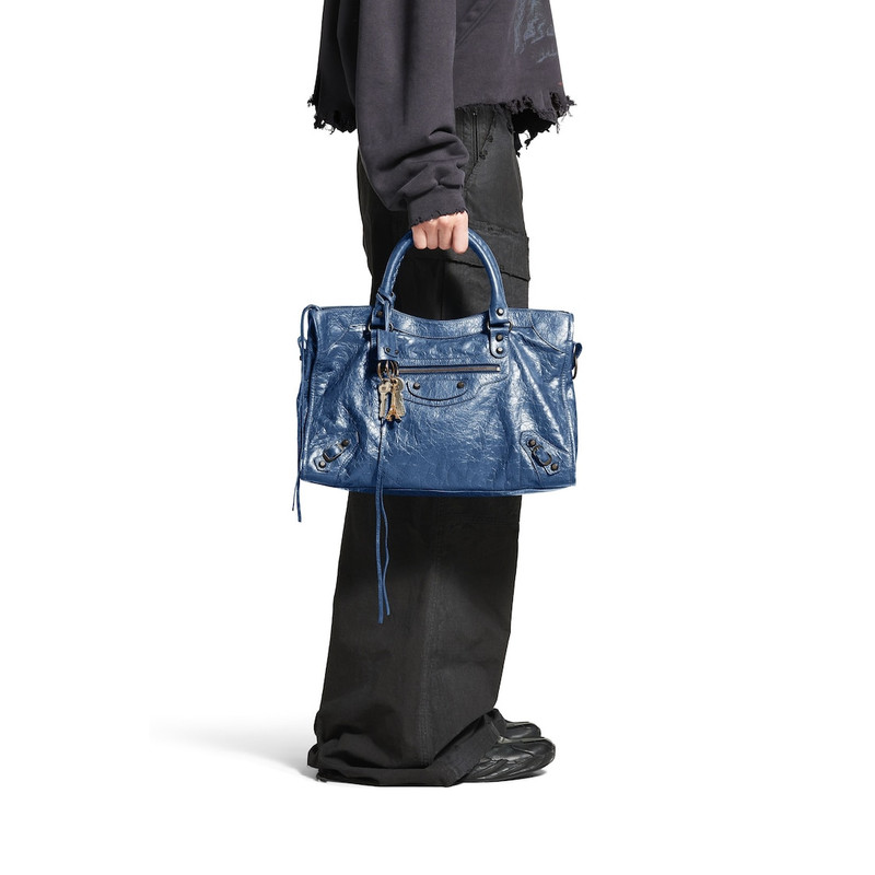 BALENCIAGA Women's Le City Medium Bag in Blue outlook
