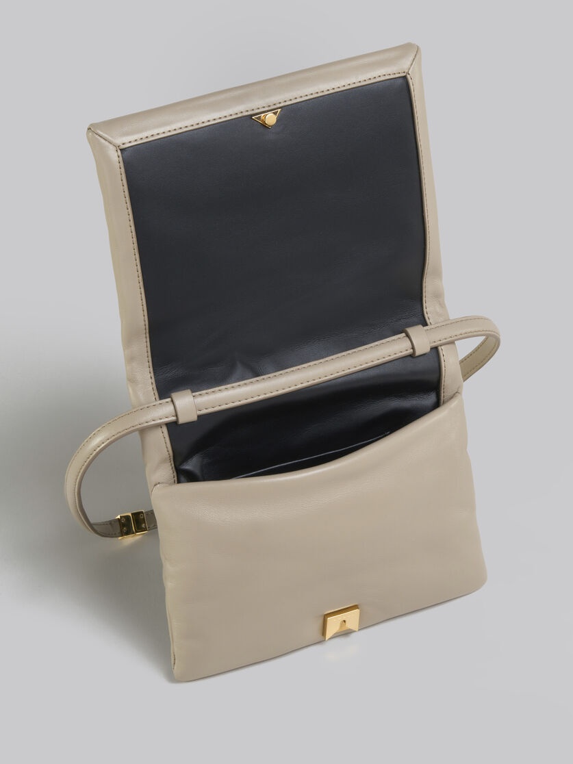 BEIGE LEATHER PRISMA POUCH - 4