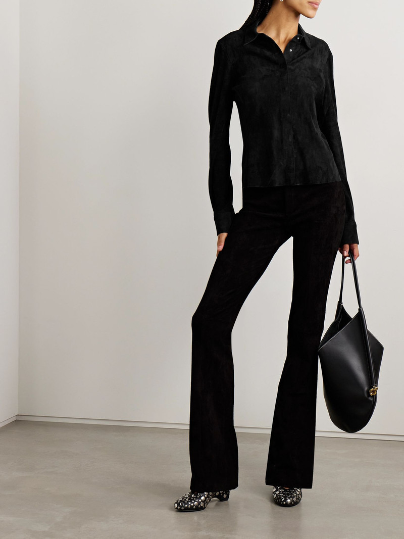 STOULS Sanda suede shirt Black outlook