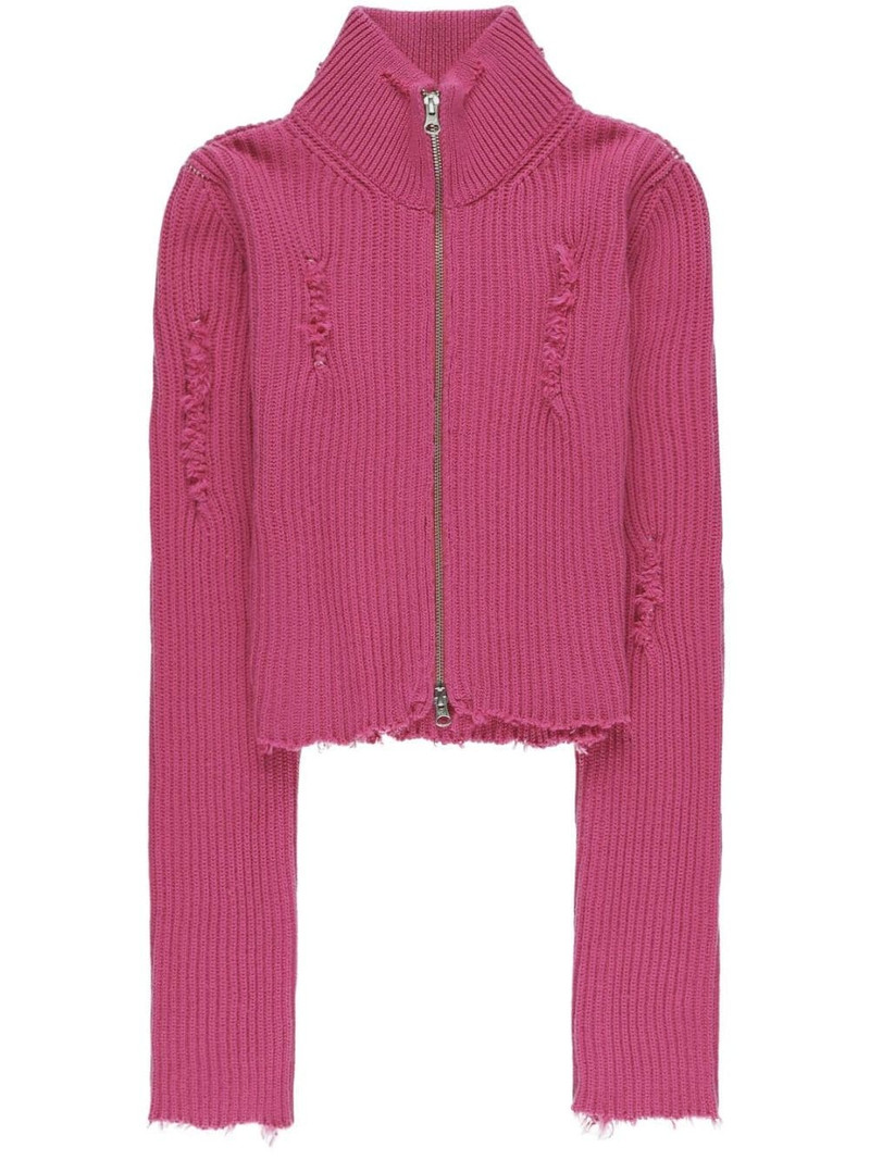 zip-up cropped cardigan 1