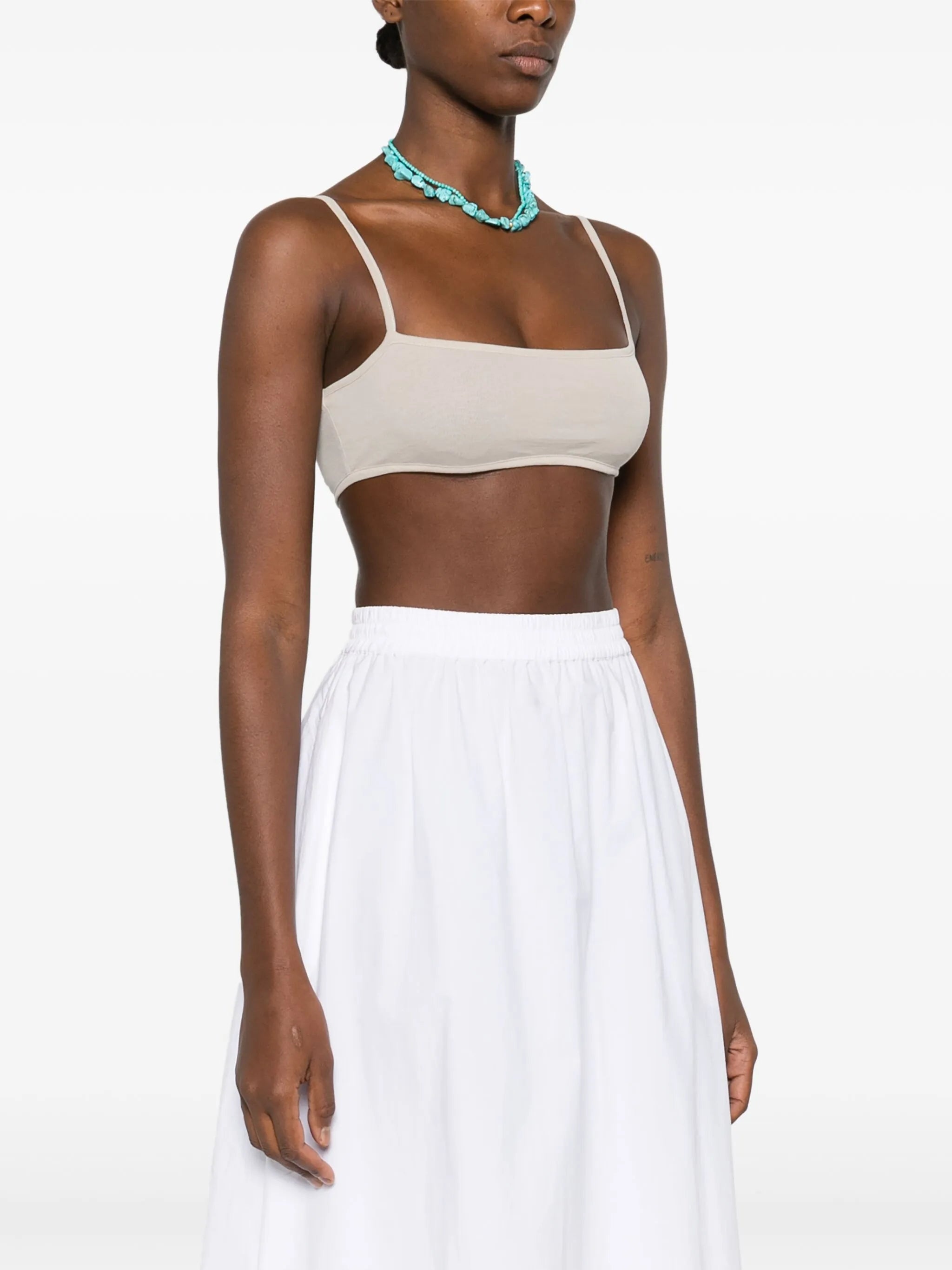 Sheer Cotton Crop Top - 4