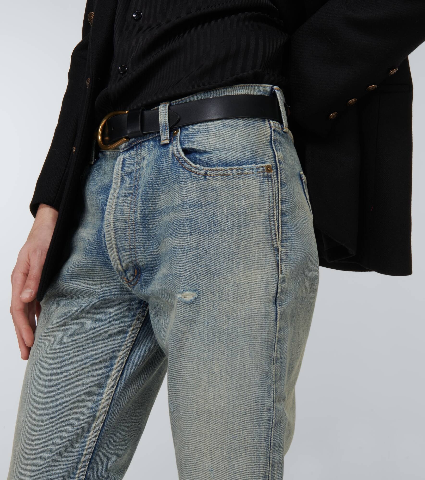 Deconstructed straight-leg jeans - 5