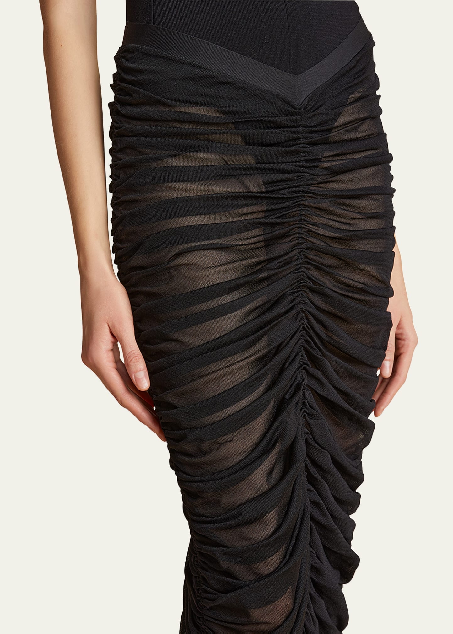 Laure Ruched Pencil Skirt - 5