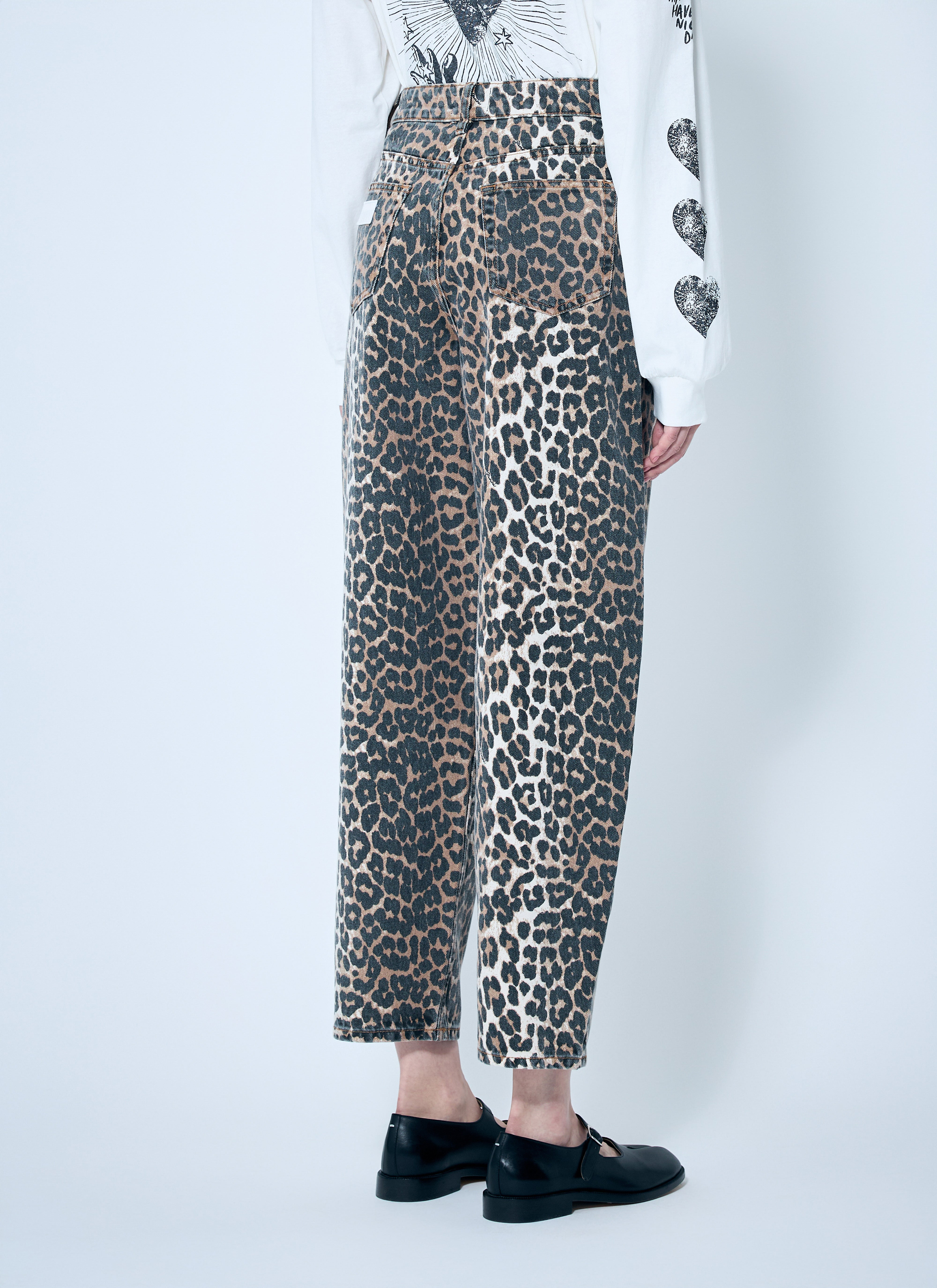 Ganni Women Leopard Stary Jeans - 4