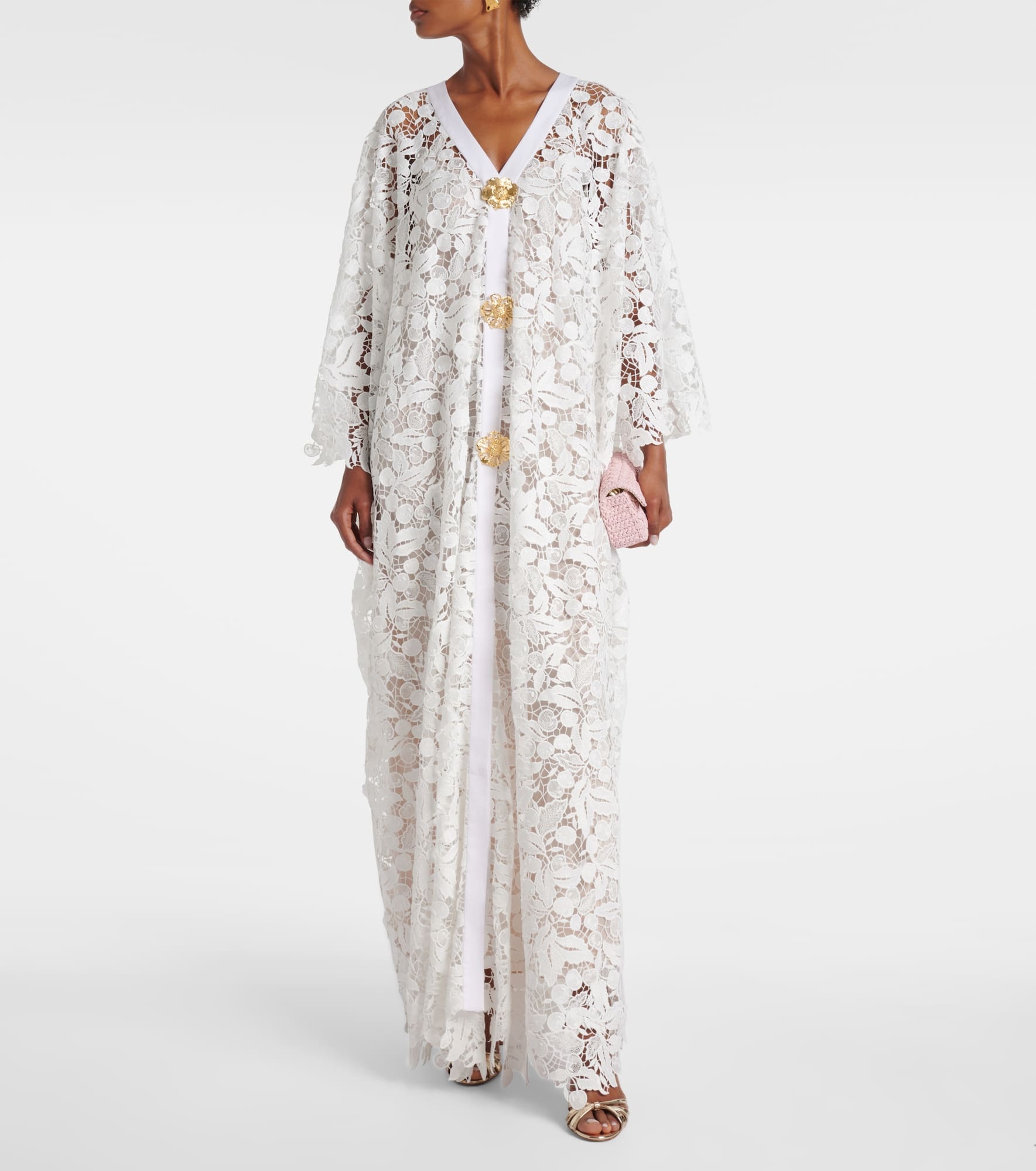Lace guipure midi dress - 2