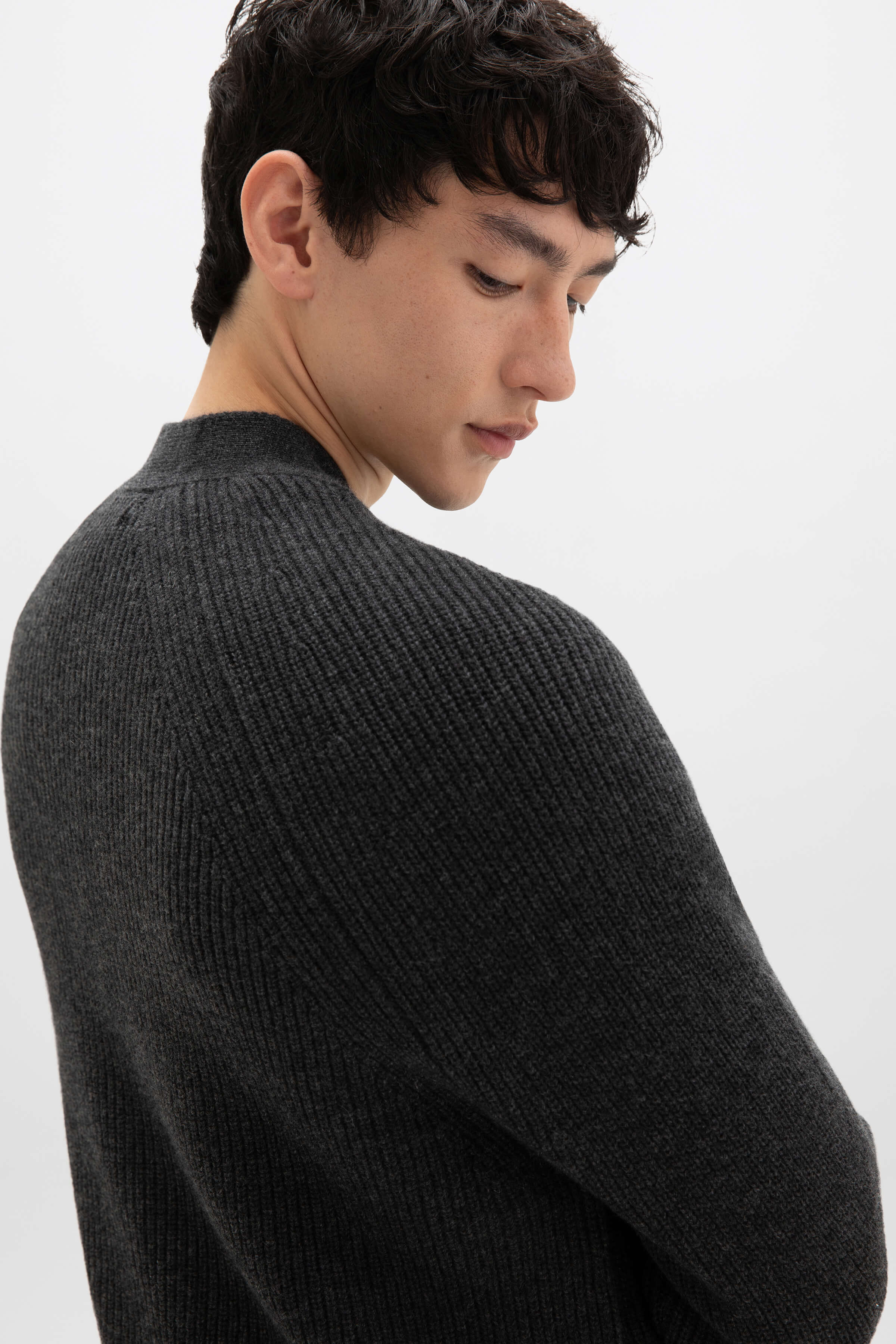 Relaxed Grey Cashmere Cardigan - 4