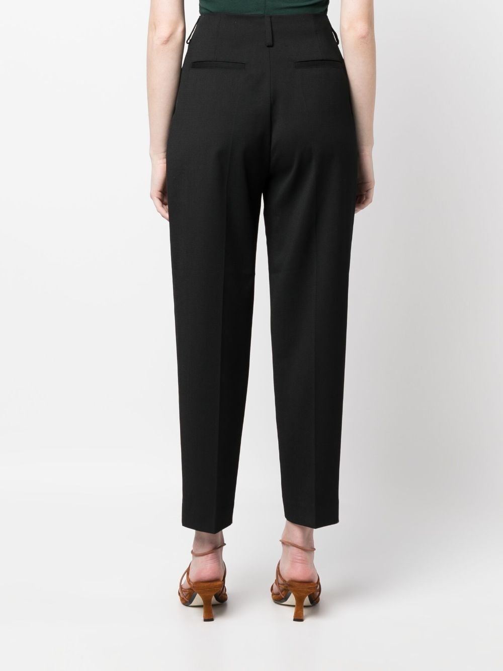 high-waist tailored wool-blend trousers - 4