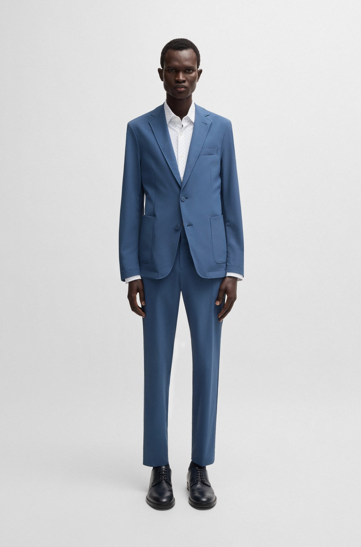SLIM-FIT SUIT JACKET IN TRAVEL-FRIENDLY STRETCH SOFTSHELL - 3