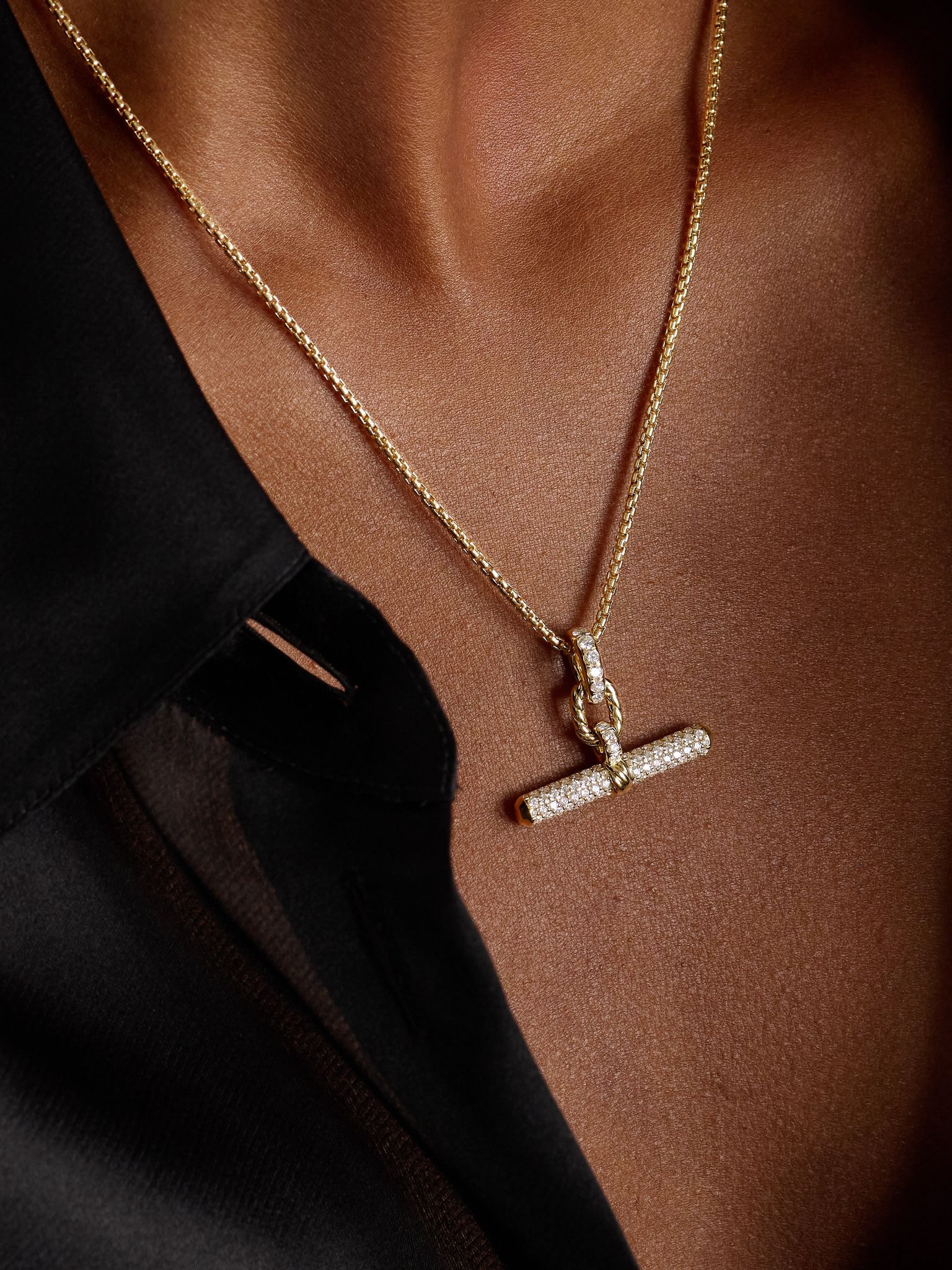 DY Madison® 18-karat gold diamond pendant Gold - 2