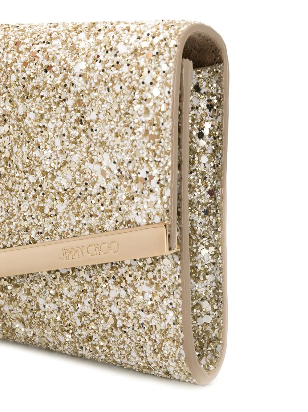 Emmie glitter-embellished clutch bag - 4