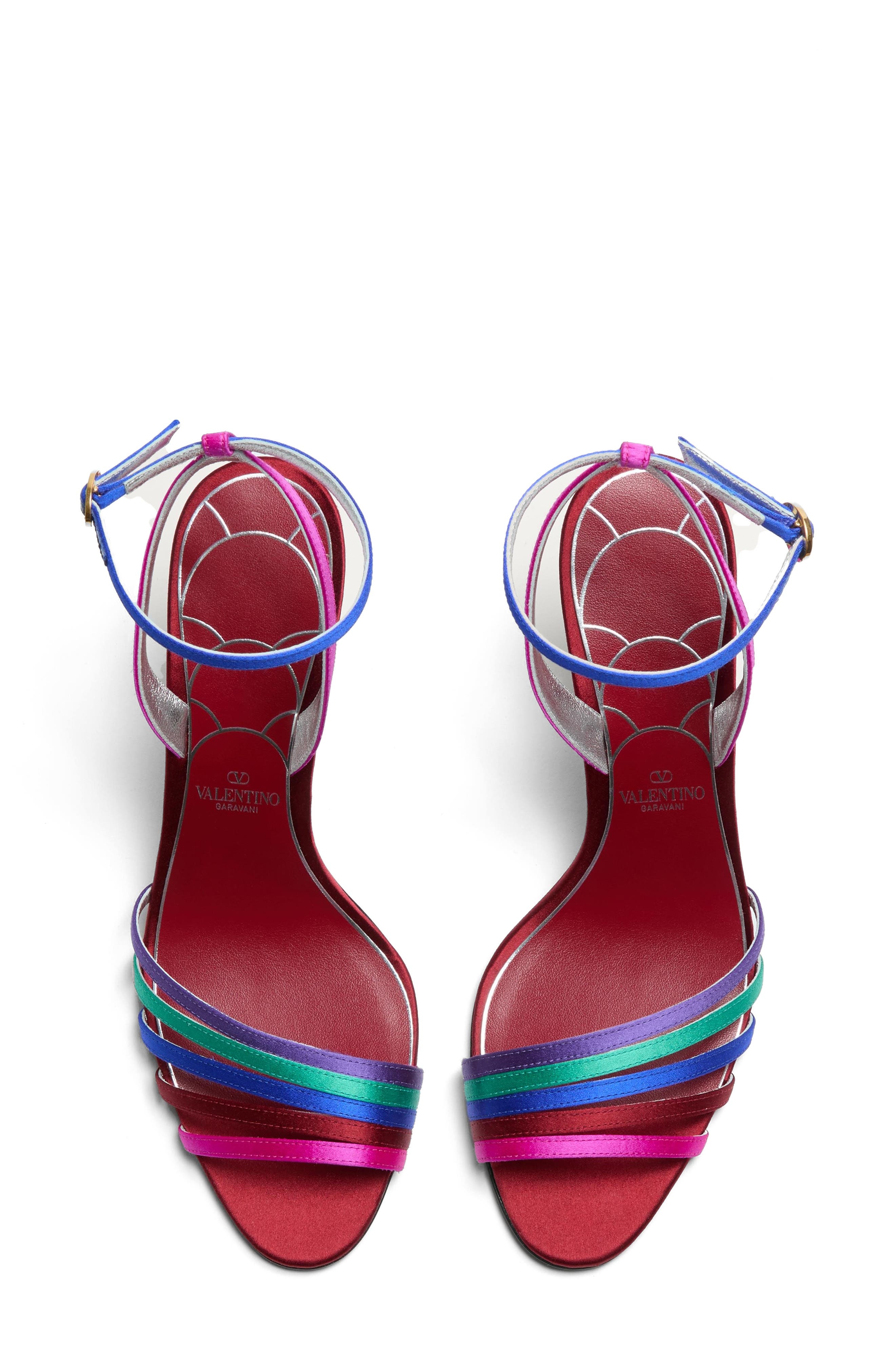 Valentino Garavani Ladycrush Ankle Strap Sandal in Multicolor/silver Shade at Nordstrom - 5