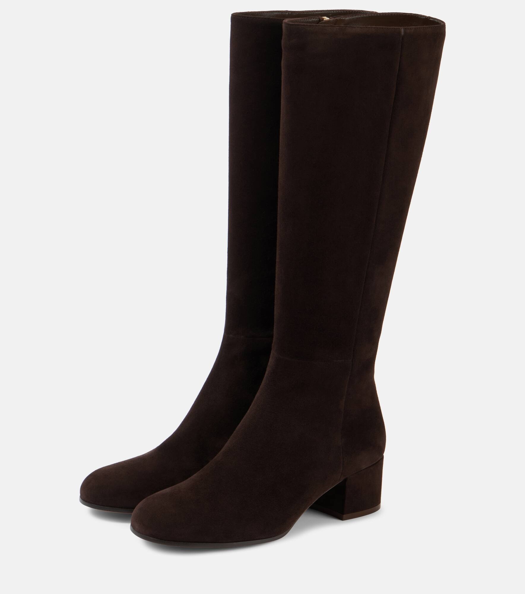 45 suede knee-high boots - 5