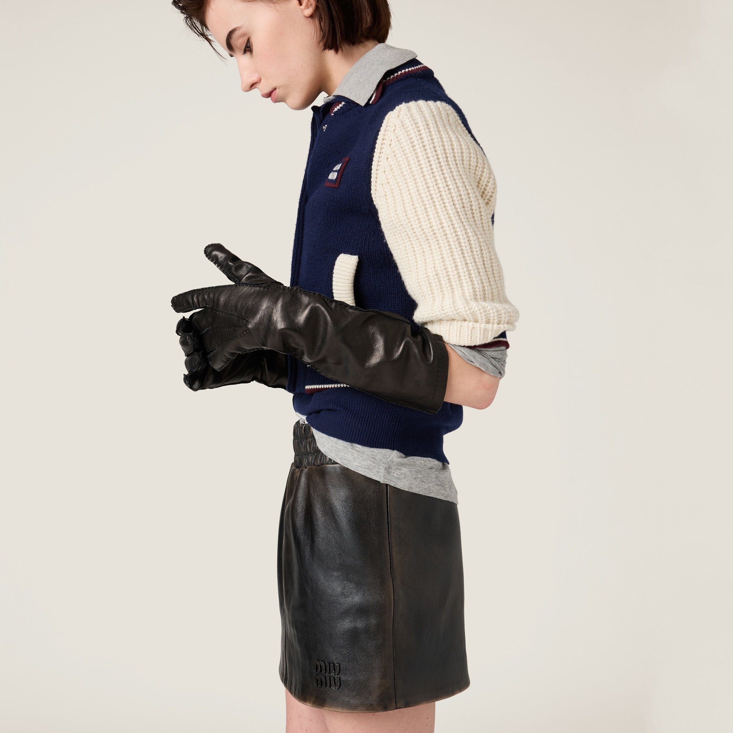 Nappa leather skirt - 4