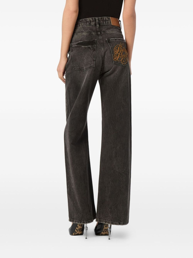 logo-embroidered jeans 4