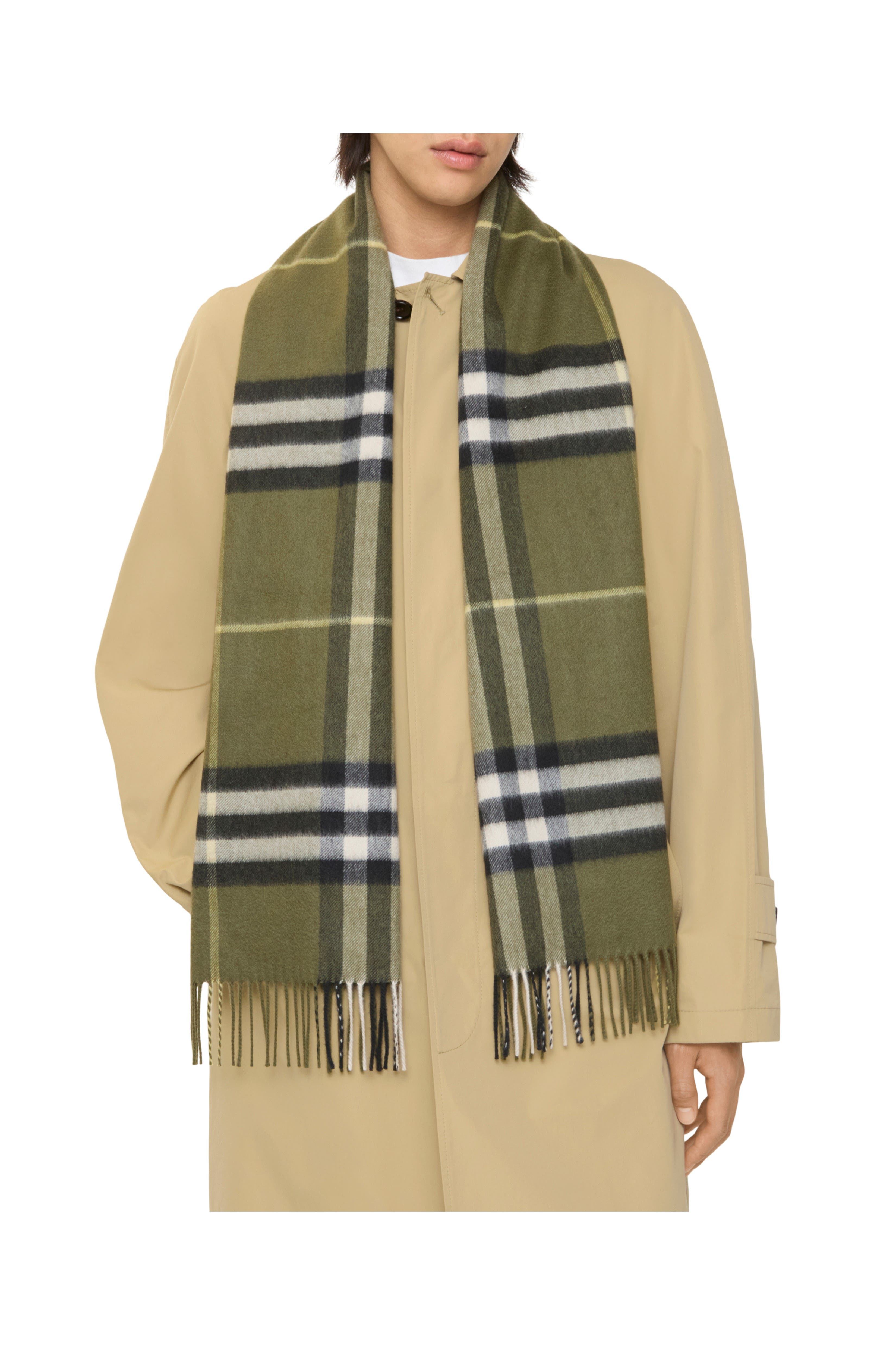 burberry Check Cashmere Scarf in Pea at Nordstrom - 6