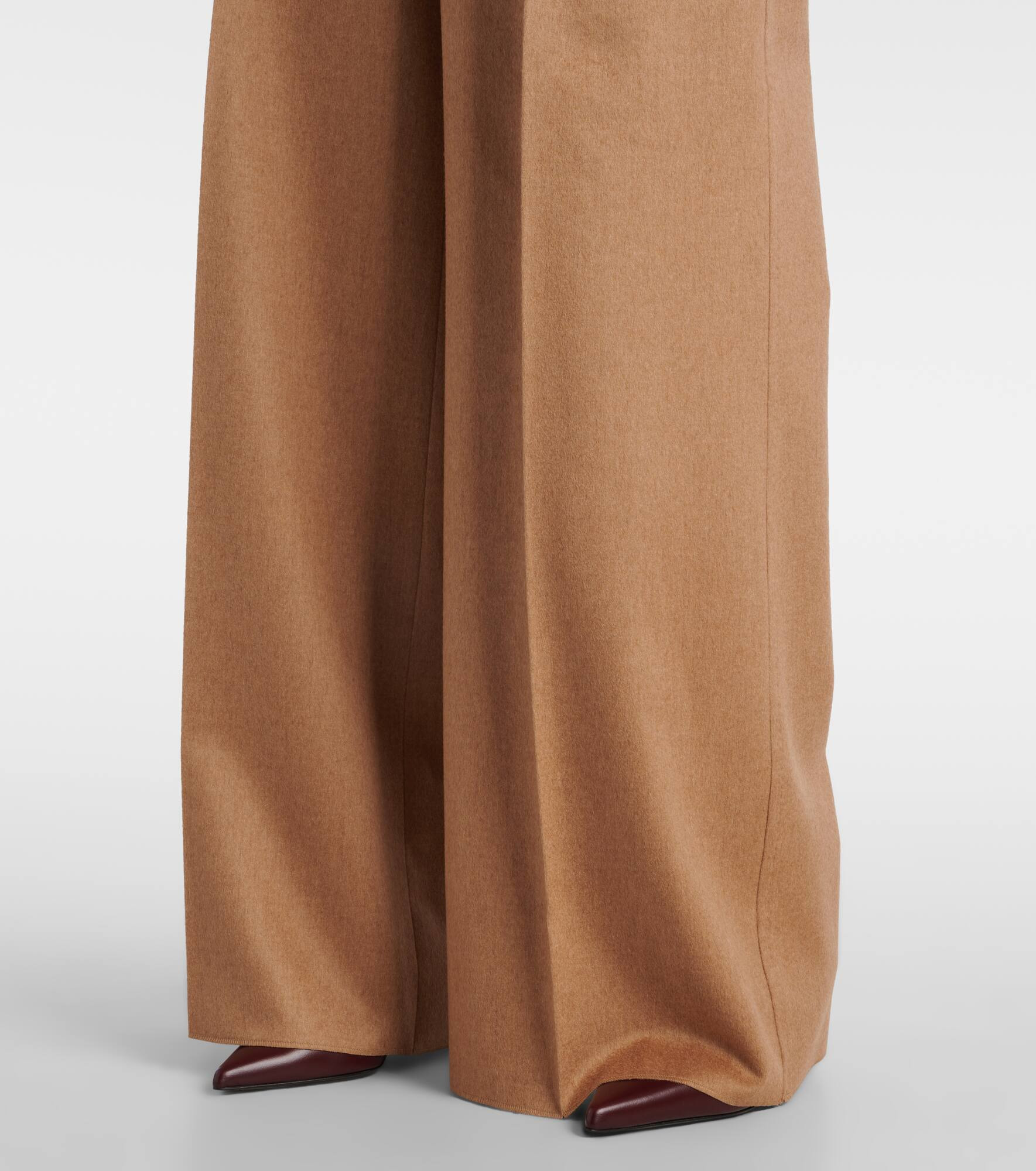 Ori pleated camel hair wide-leg pants - 5