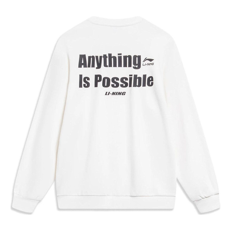 Li-Ning Li-Ning Anything Is Possible Graphic Sweatshirt 'White' AWDT683-1 outlook