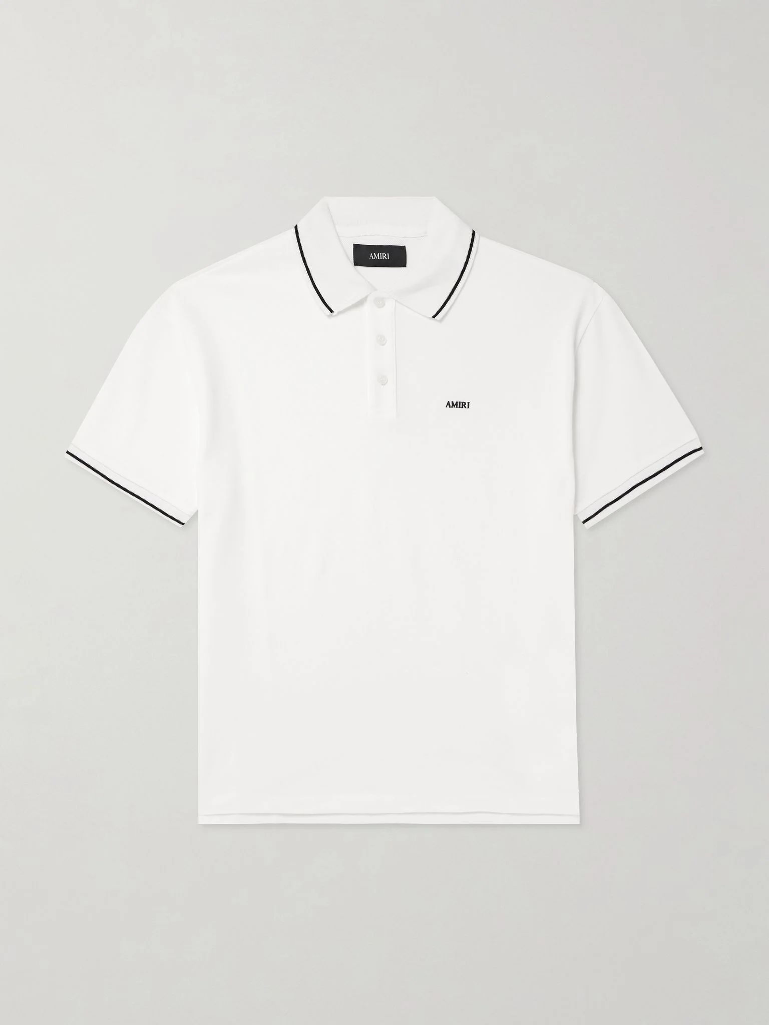 Logo-Embroidered Cotton-Piqué Polo Shirt White - 1