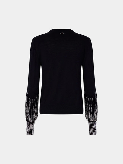 Paco Rabanne BLACK WOOL SWEATER WITH SEQUINS outlook