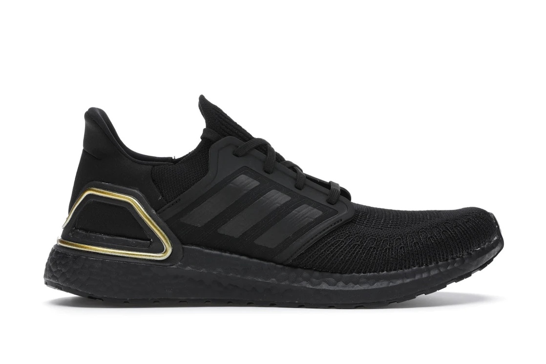 adidas Ultra Boost 20 Core Black Gold Metallic - 1