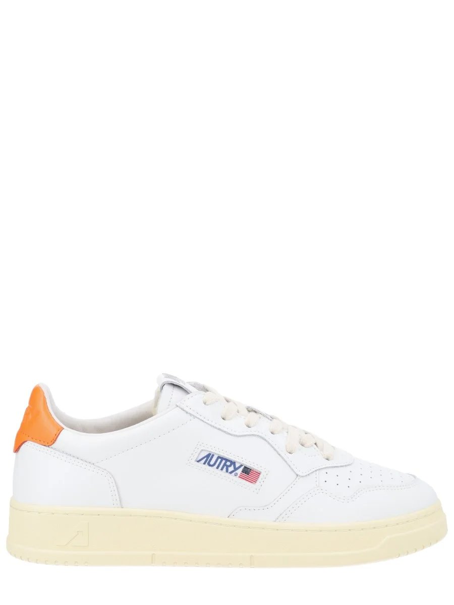 MEDALIST LOW LEATHER SNEAKER WITH LOGO - 1
