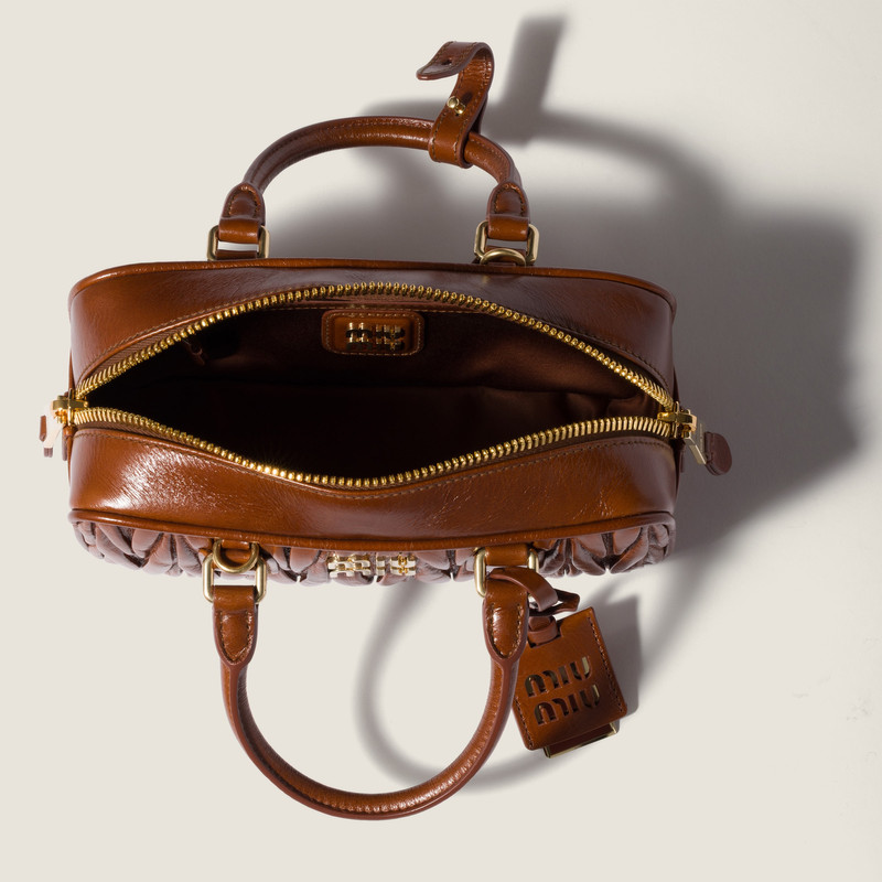 Arcadie shiny matelassé leather bag 4