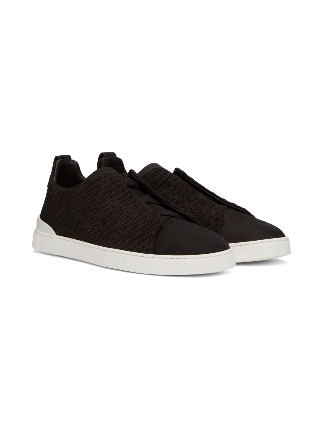 Brown Triple Stitch Sneakers - 4