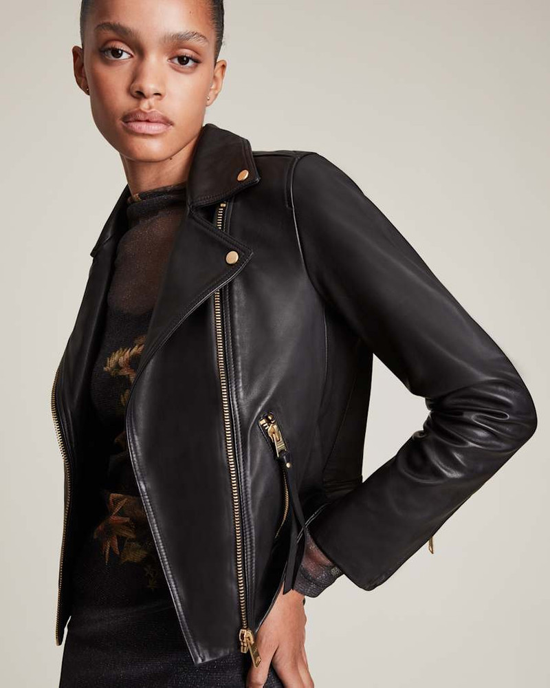 ALLSAINTS DALBY LEATHER BIKER JACKET outlook