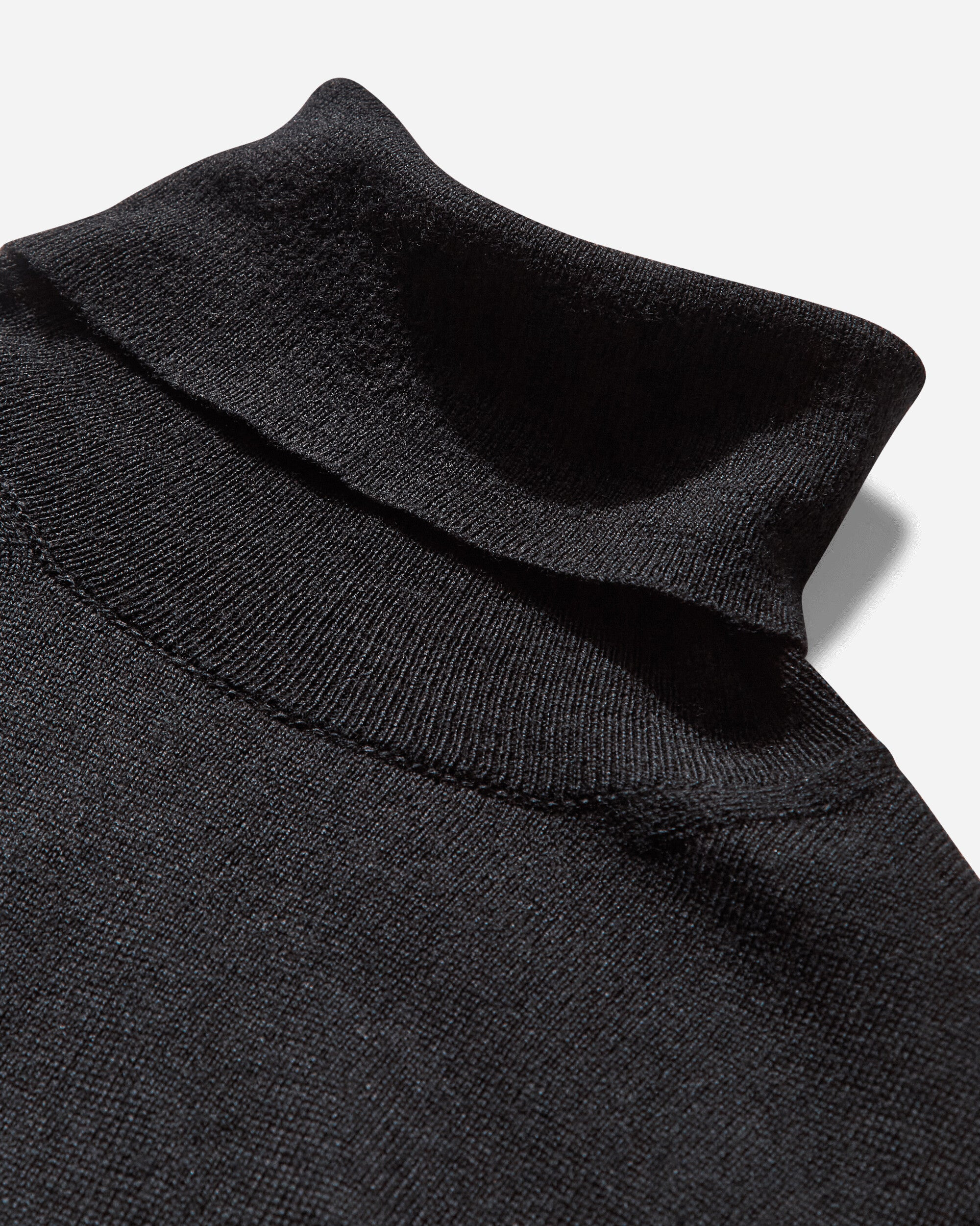 Men's Elbow Patch Turtleneck Sweater Black - 3