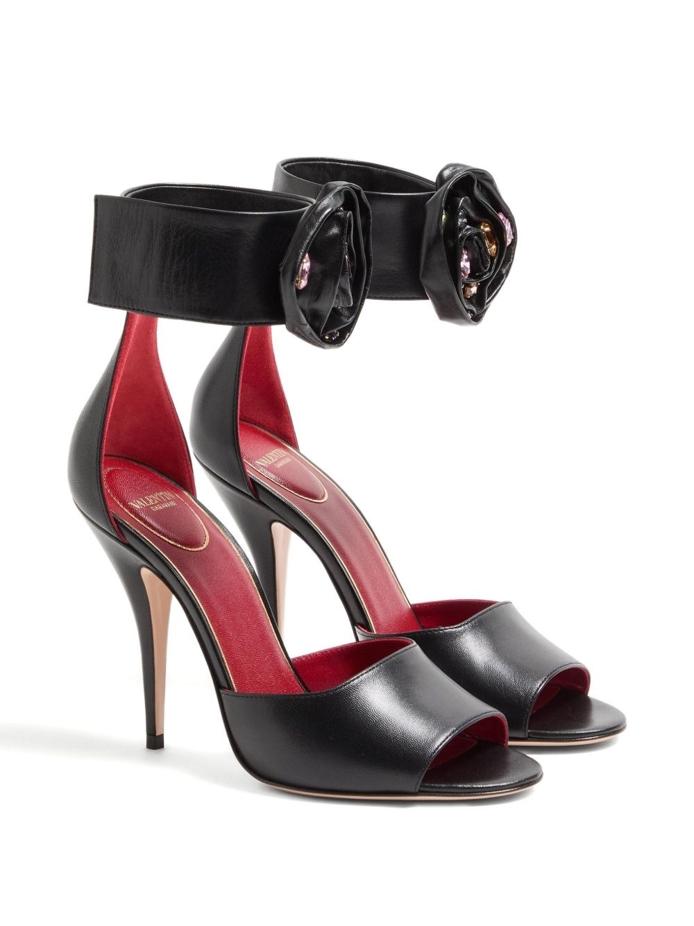 105mm Drip Rose rose-embellished leather sandals - 2