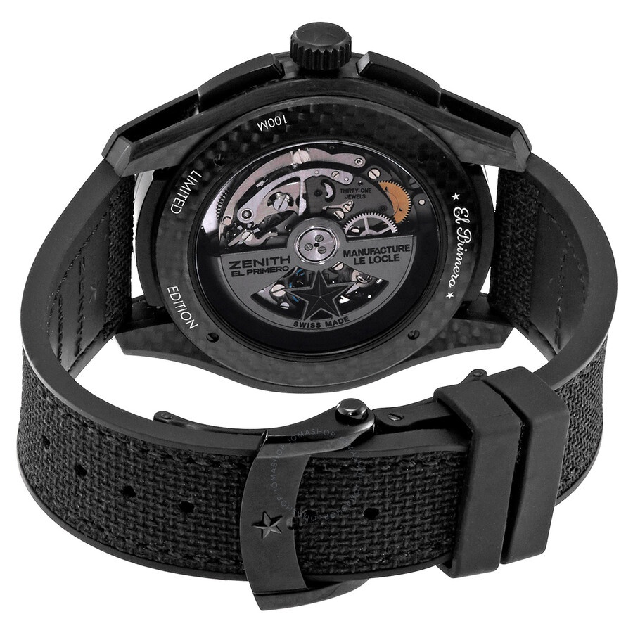 Zenith 10th Striking-Carbon-Skeleton Dial-Rubber strap Watch 10.2260.4052W/98.R573 - 3