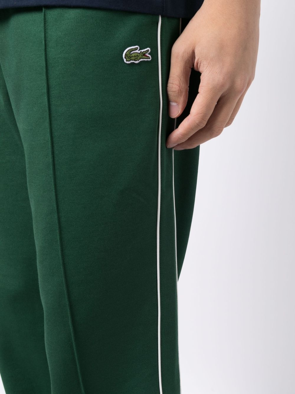 crocodile logo-patch piquÃ© track pants - 8
