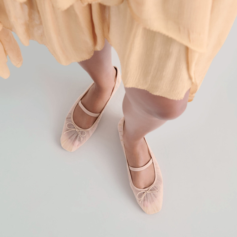 RAEVEN BALLET FLATS PRALINE TULLE 6