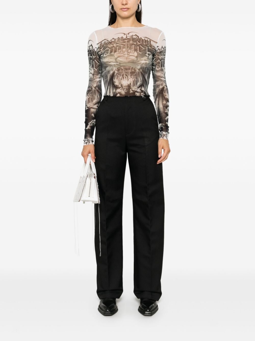 frayed-detail trousers - 2