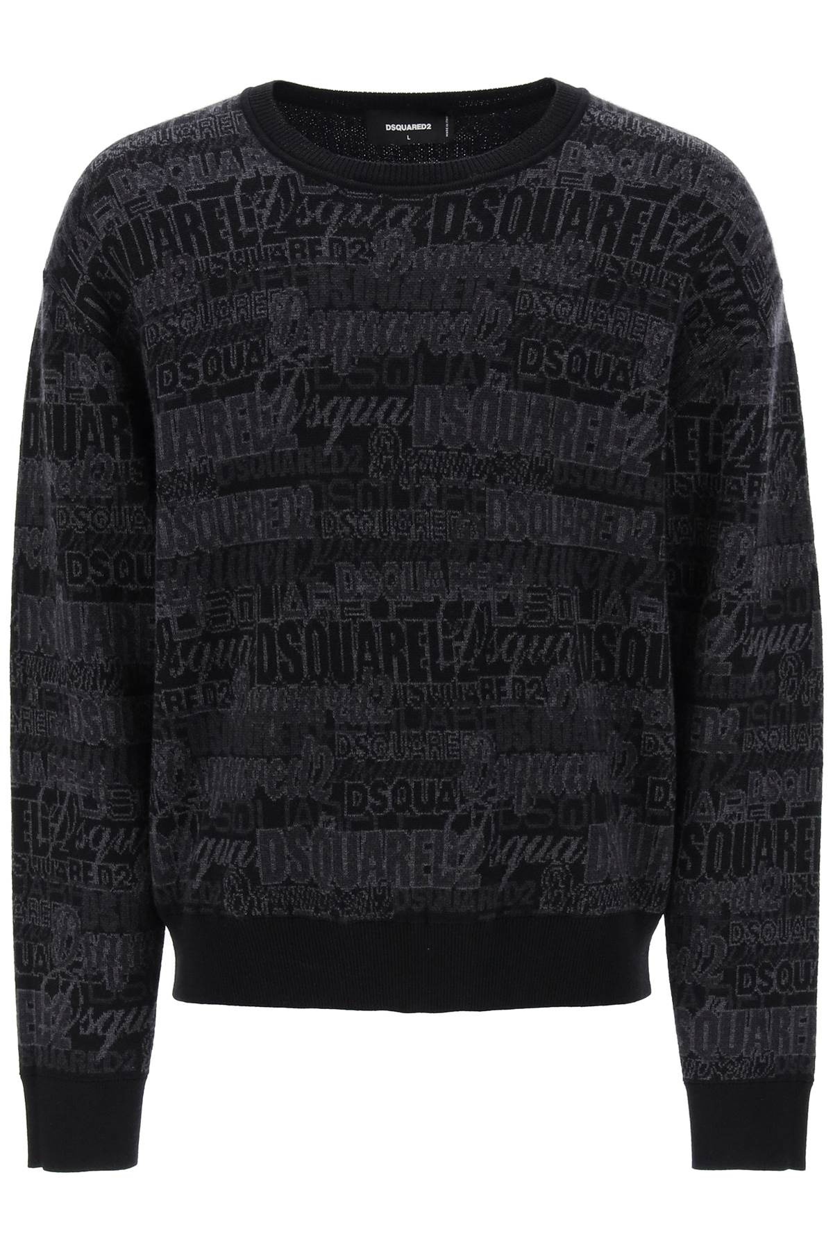 Dsquared2 Wool Sweater With Logo Lettering Motif Men - 1