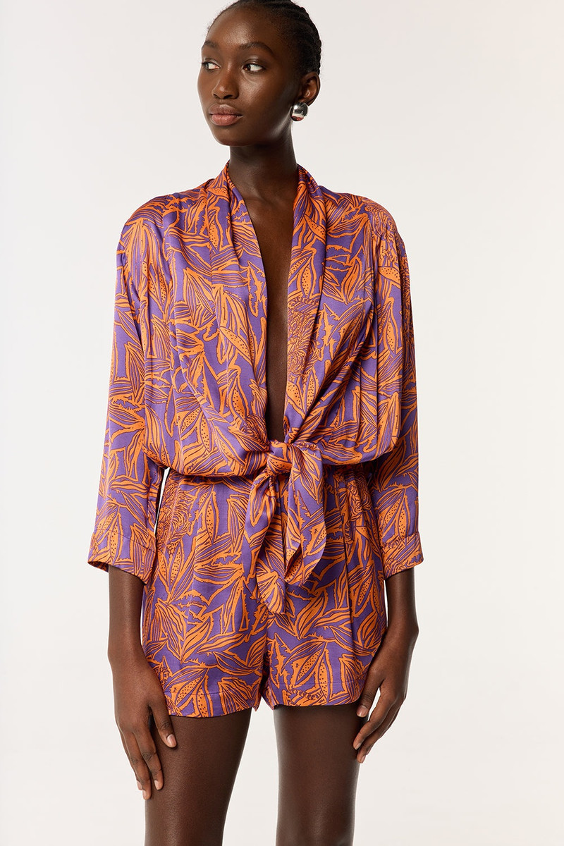 Short Jumpsuit Celie - Purple Pop Tiger 1