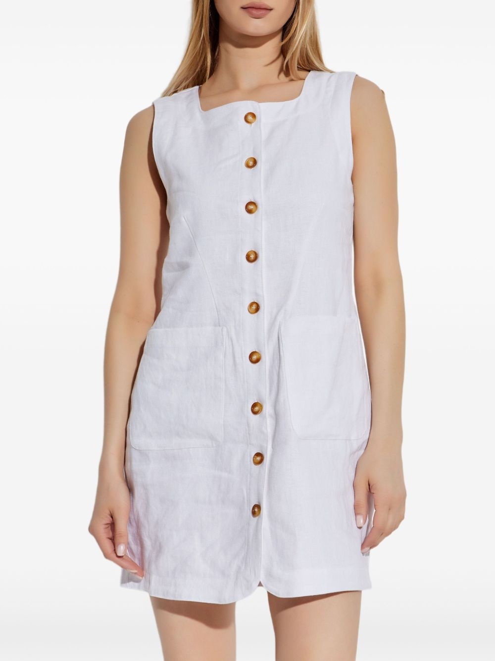 linen mini dress - 3